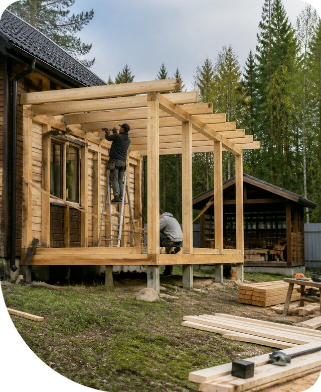 Строительство пристроек и построек на участке в Абакане
