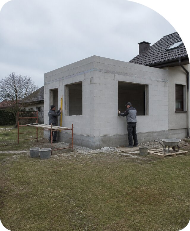Пристройка из газобетона в Абакане по цене от 33199 р. | РадиДОМА-Бкн